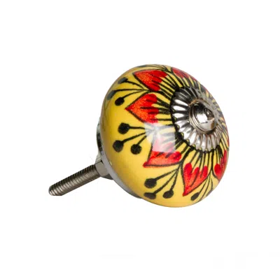 Homezia 1.5" X 1.5" X 1.5" Ceramic Metal Multicolor 12 Pack Knob