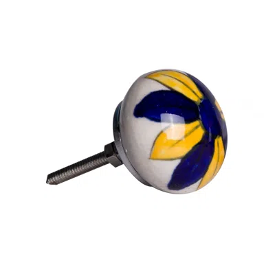 Homezia 1.5" X 1.5" X 1.5" Ceramic Metal Multicolor 8 Pack Knob