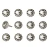 Homezia 1.5" X 1.5" X 1.5" Cream Black And Gray Knobs 12 Pack In Multi