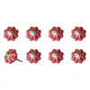 Homezia 1.5" X 1.5" X 1.5" Hues Of Pink Red And Green Knobs 8 Pack In Multi