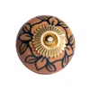 Homezia 1.5" X 1.5" X 1.5" Orange Gold And Black Knobs 8 Pack In Multi
