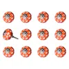 Homezia 1.5" X 1.5" X 1.5" Orange White And Silver Knobs 12 Pack In Multi
