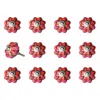Homezia 1.5" X 1.5" X 1.5" Pink Red And Green Knobs 12 Pack In Multi
