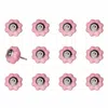 Homezia 1.5" X 1.5" X 1.5" Pink Silver Asnd Red Knobs 12 Pack In Multi
