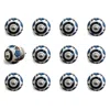 Homezia 1.5" X 1.5" X 1.5" White Black And Navy Knobs 12 Pack In Multi