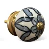Homezia 1.5" X 1.5" X 1.5" White Blue And Black Knobs 12 Pack In Multi
