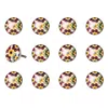 Homezia 1.5" X 1.5" X 1.5" Yellow Blue And Red Knobs 12 Pack In Multi