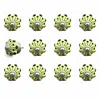 Homezia 1.5" X 1.5" X 1.5" Yellow Green And Silver Knobs 12 Pack In Multi