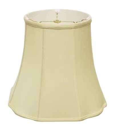 Homezia 16" Antique White Premium Octagon Monay Shantung Lampshade In Brown