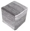 Homezia 16" Gray 100% Cotton Ottoman