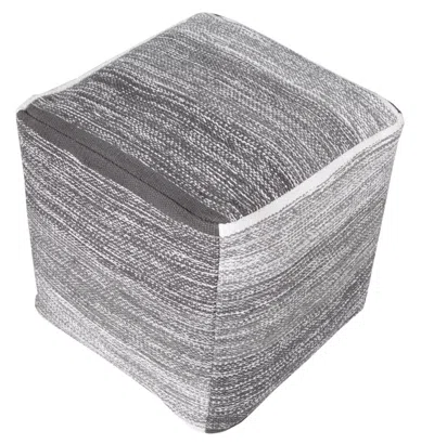 Homezia 16" Gray 100% Cotton Ottoman