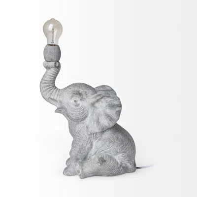 Homezia 16" Gray Lamp Base Led