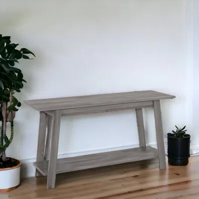 Homezia 16" Gray Open Shelving Tv Stand