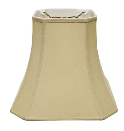Homezia 16" Inherent Slanted Square Bell Linen Lampshade In Green