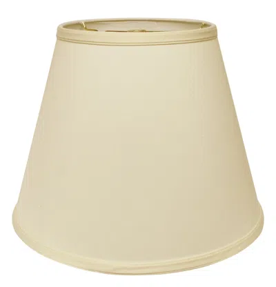 Homezia 16" Ivory Empire Deep Slanted No Slub Lampshade In Neutral