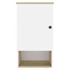 Homezia 16" Light Oak And White Wall Mounted Cabinet With Three Shelves