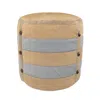 Homezia 16" Tan 100% Cotton Ottoman