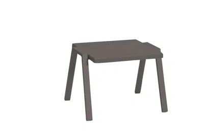 Homezia 16" Taupe Aluminum End Table In Gray