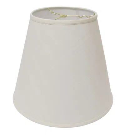 Homezia 16" White Deep Empire Linen Lampshade In Multi