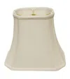 Homezia 14" White Slanted Rectange Bell Monay Shantung Lampshade