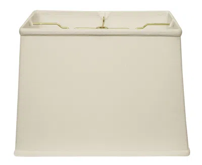 Homezia 16" White Throwback Rectangle Linen Lampshade