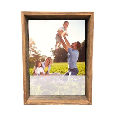 HOMEZIA 16" X 20" RUSTIC GRAY WOOD SHADOW BOX FRAME