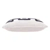 Homezia 16" X 24" Black Ivory 100% Cotton Geometric Zippered Pillow