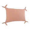 Homezia 16" X 24" Blush Pink 100% Cotton Zippered Pillow