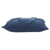 Homezia 16" X 24" Cobalt Blue 100% Cotton Zippered Pillow