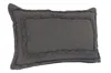 Homezia 16" X 24" Dark Gray 100% Cotton Geometric Zippered Pillow