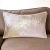 Homezia 16" X 24" Gold Abstract Polyester Zippered Pillow With Beads