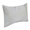 Homezia 16" X 24" Ivory Faux Leather Zippered Pillow