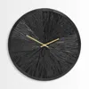 Homezia 16.5" Round Large Black Modern Wall Clock