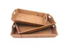 Homezia 16.5 X 24.25 X 3.75 Brown Country Cottage Wooden - Serving Tray 3pcs In Multi