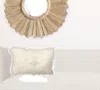 Homezia 17" Bright White Genuine Tibetan Lamb Fur Pillow With Microsuede Backing
