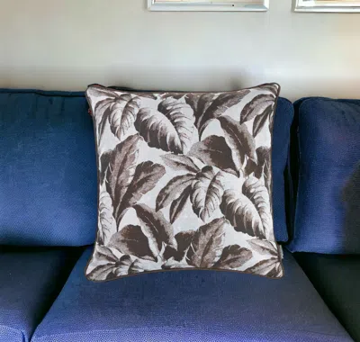 Homezia 17" Brown Throw Pillow Cover