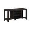 Homezia 17" Dark Brown Particleboard Open Shelving Tv Stand
