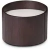 Homezia 17" Dark Brown Solid Wood Round End Table