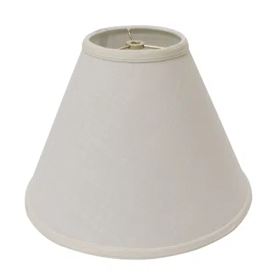 Homezia 17" Off White Deep Cone Slanted Linen Lampshade