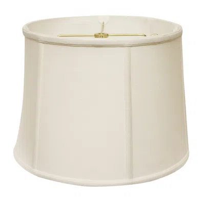 Homezia 17" White Throwback Drum Linen Lampshade