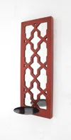 Homezia 17 X 5 X 6 Red Mirrored - Candle Holder Sconce