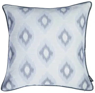 Homezia 17"x 17" Grey Jacquard Chic Decorative Throw Pillow Cover In Gray