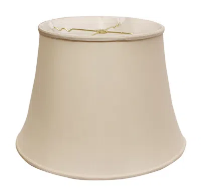 Homezia 18" Biege Sloped Euro Bell Pongee Shantung Lampshade In Neutral