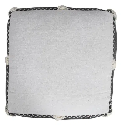 Homezia 18" Black 100% Cotton Ottoman