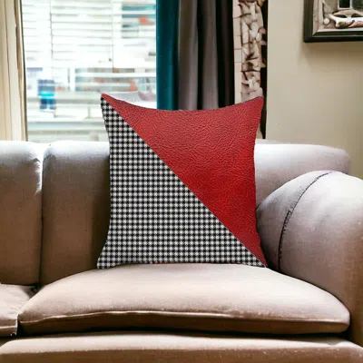 Homezia 18" Black And Red Throw Pillow Cover