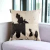 Homezia 18" Black And White Cowhide Throw Pillow