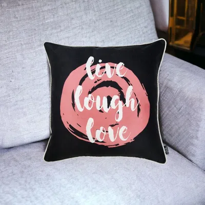 Homezia 18" Black And White Throw Pillow Cover