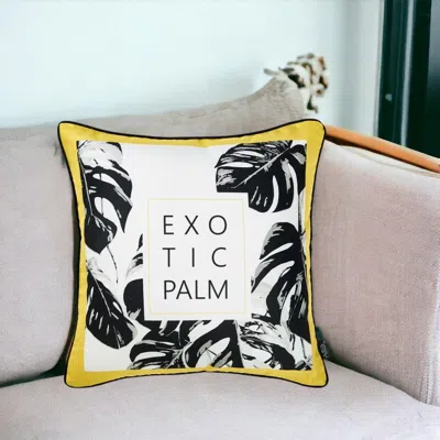 Homezia 18" Black And White Throw Pillow Cover