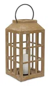 Homezia 18" Black Flameless Floor Lantern Candle Holder