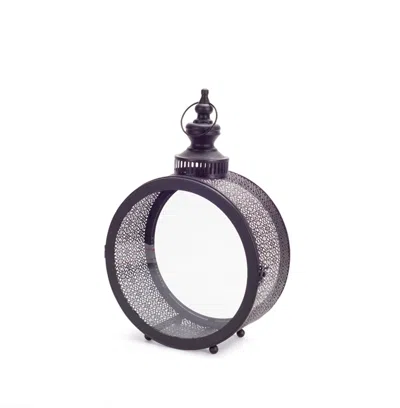 Homezia 18" Black Flameless Floor Lantern Candle Holder
